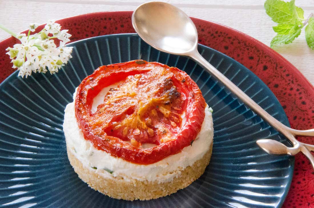cheesecake chèvre tomate