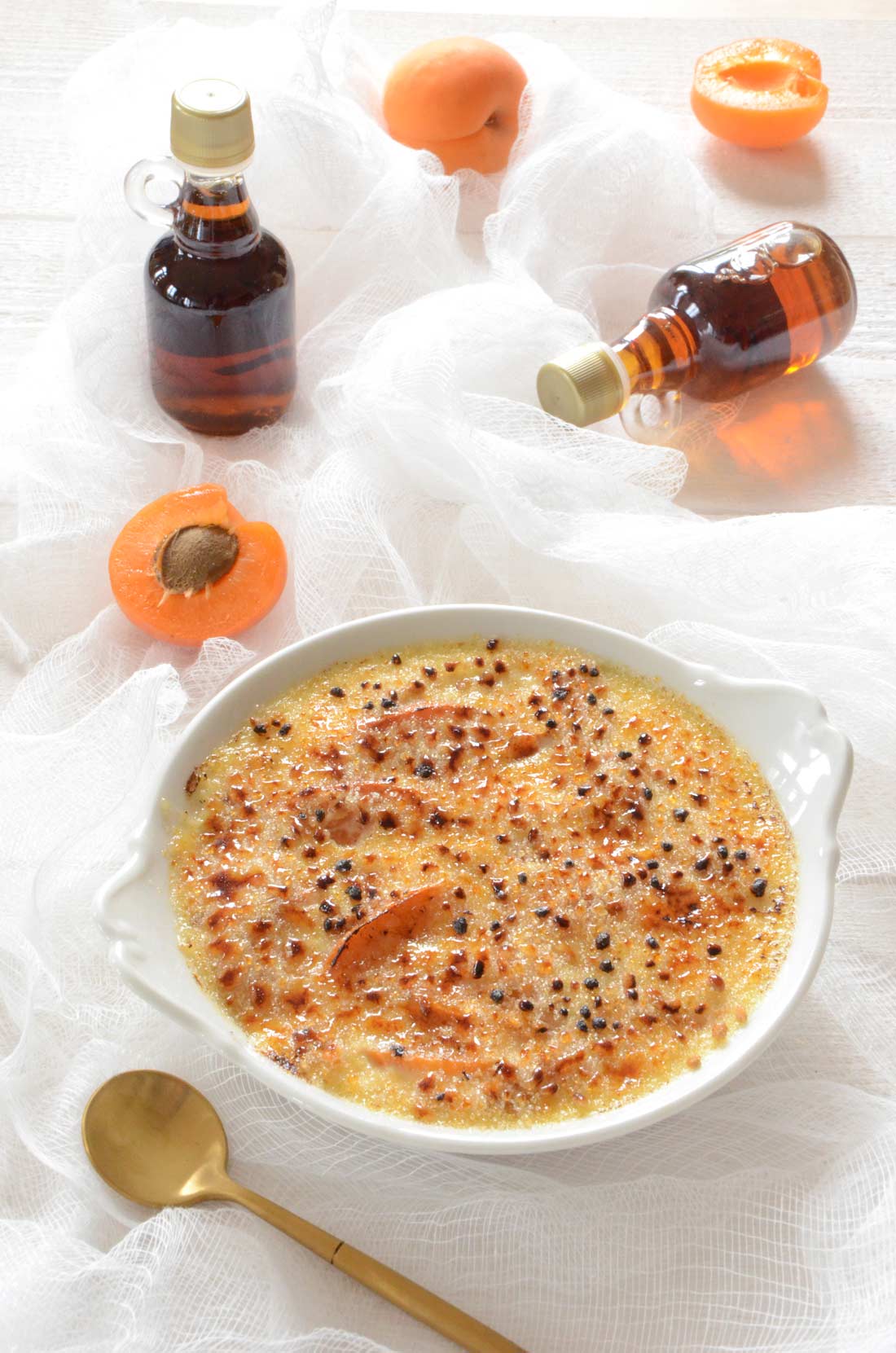 recette de crème brulée abricots sirop d'érable