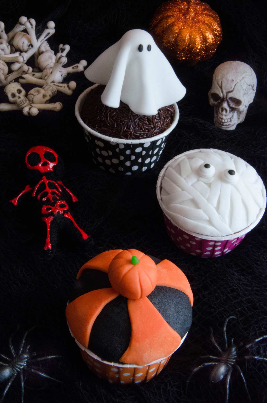 cupcakes à l'orange pour Halloween