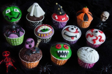 Recette de cupcakes à l'orange décorés pour Halloween