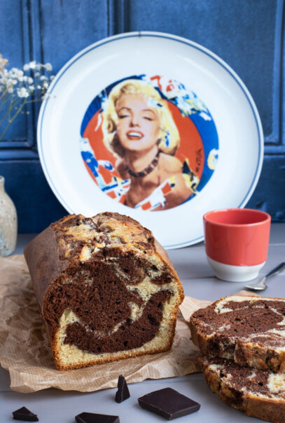 gâteau marbré chocolat vanille
