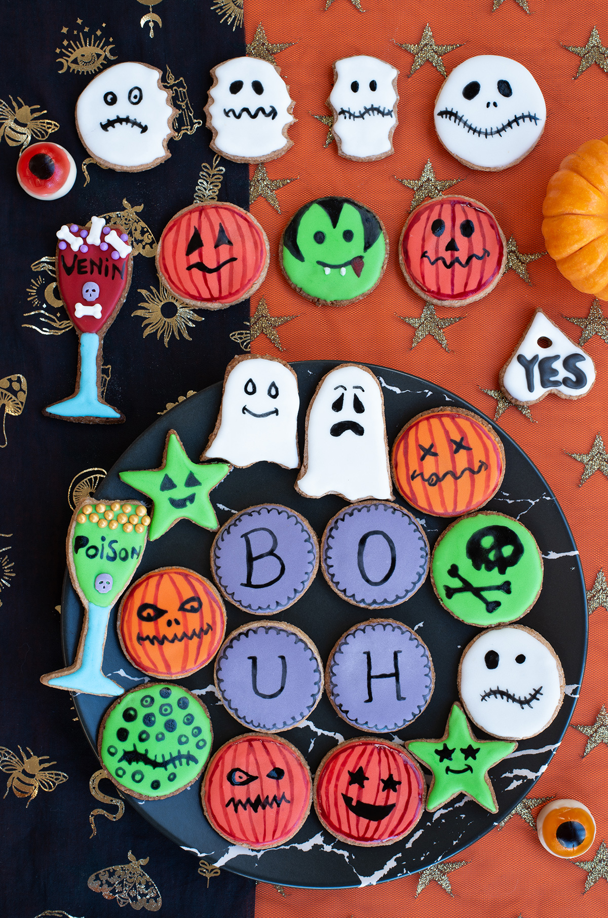 Sablés aux épices décorés pour Halloween