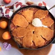 recette de cobbler rhubarbe abricot