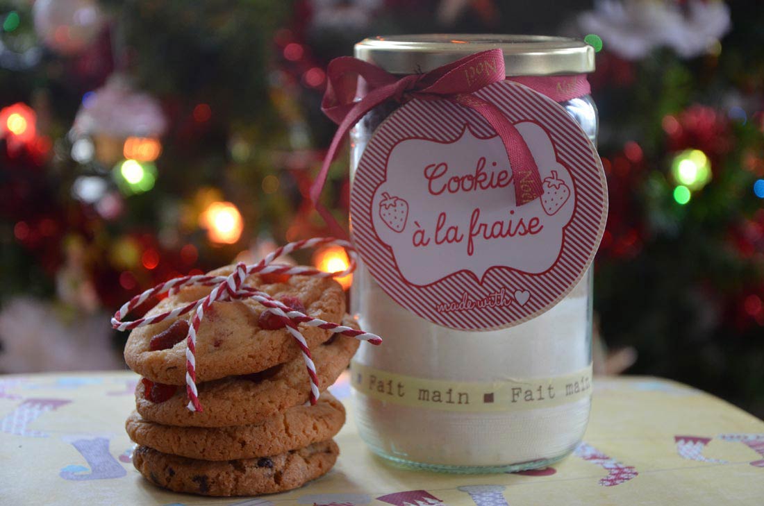 recette de cookies en kit pour des cadeaux gourmands à offrir