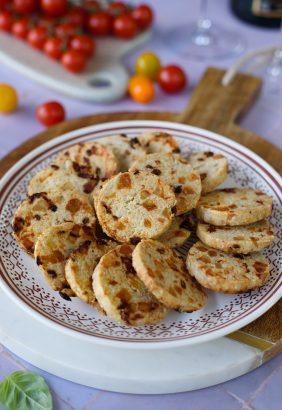 Sablés tomates chèvre avoine