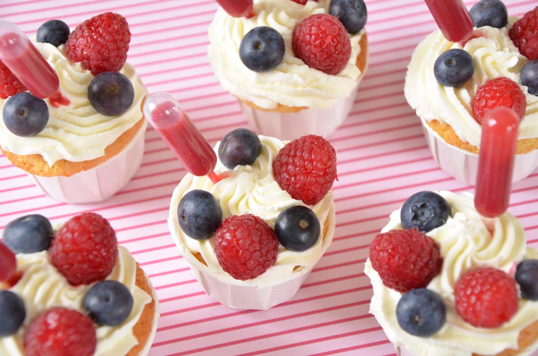 cupcakes fruits rouges