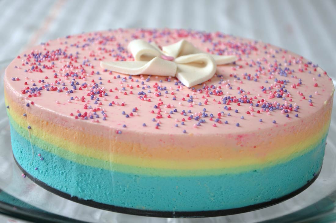 recette de Rainbow cheesecake