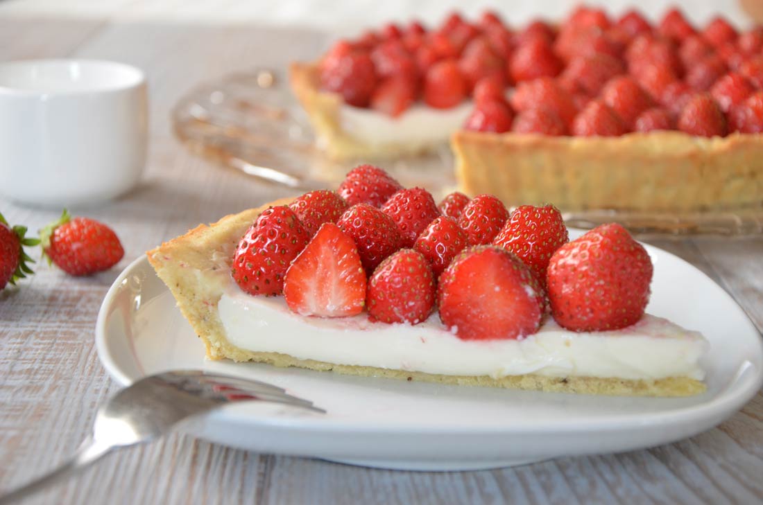 Délicieuse recette de tarte aux fraises style cheesecake