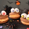 le whoopies monster, très facile à faire avec les enfants pour Halloween