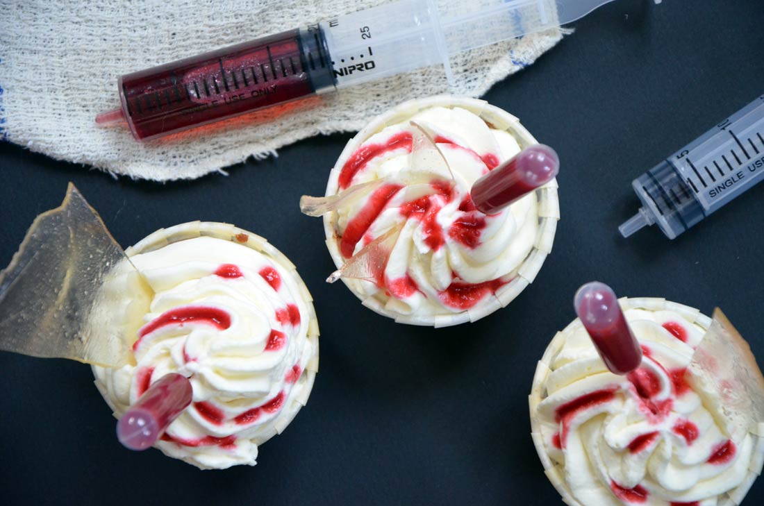 Délicieuse recette de cupcakes Dexter pour Halloween
