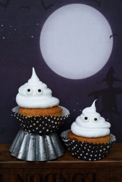 Recette de cupcakes fantômes sur Turbigo Gourmandises