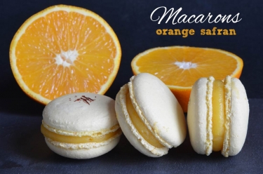 macarons à l'orange et au safran