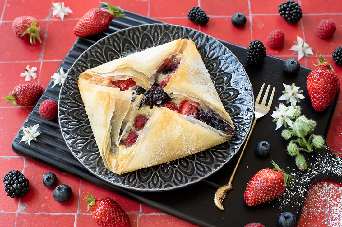 Feuilletés frangipane et fruits rouges