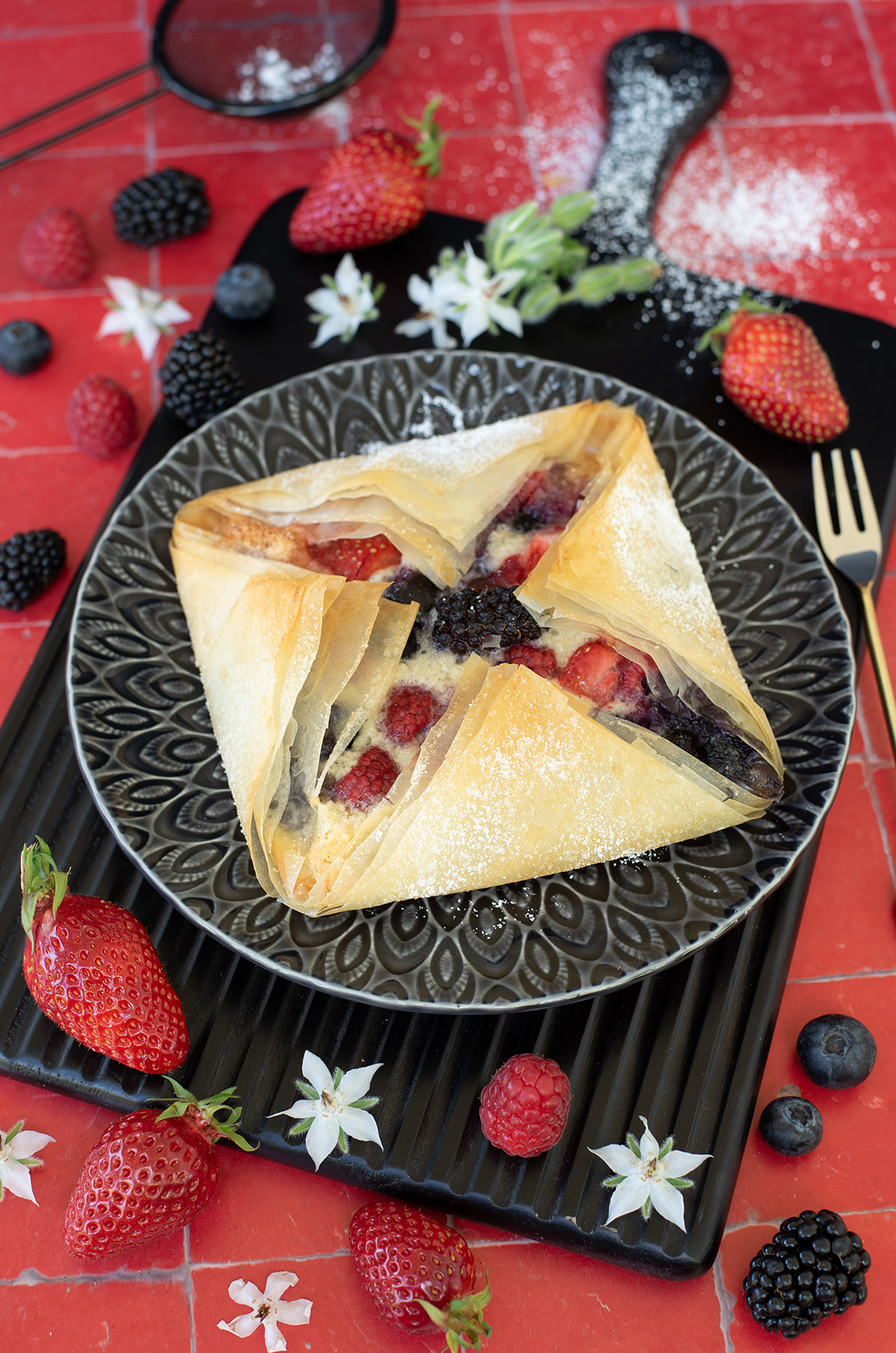 Feuilletés frangipane et fruits rouges