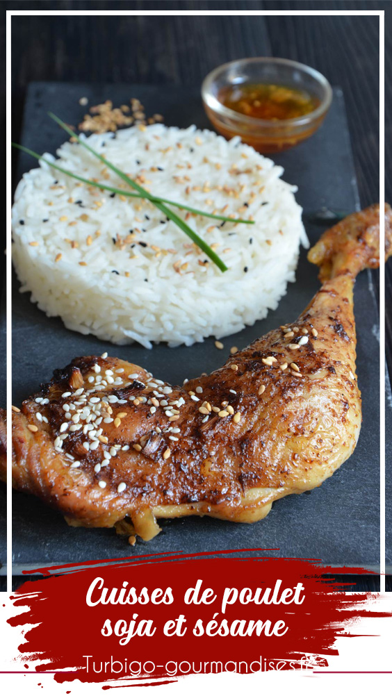 Cuisses de poulet sésame et soja