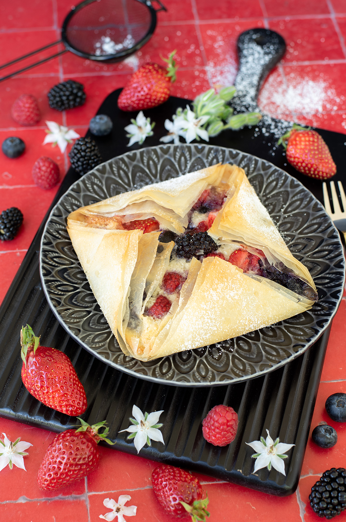 Feuilletés frangipane et fruits rouges