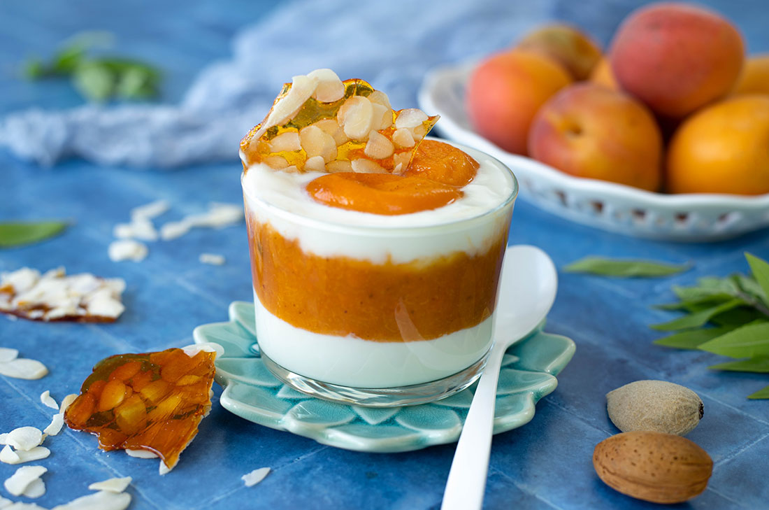 Trifle d'abricots au yaourt