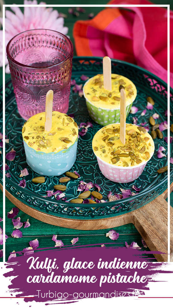 Glace cardamome, curcuma et éclats de pistache : kulfi indien