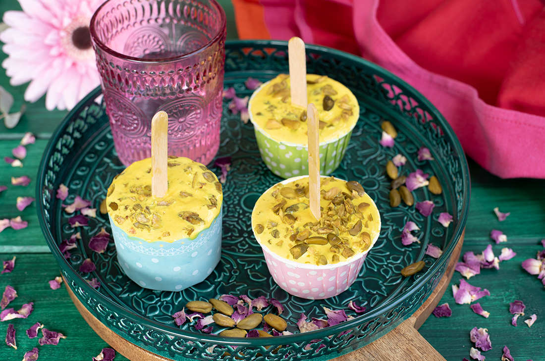 Kulfi, glace indienne à la cardamome et à la pistache