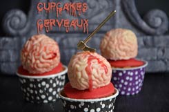 Cupcakes cerveaux en guimauve