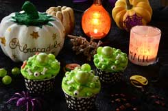 Les cupcakes de la sorcière d'Halloween
