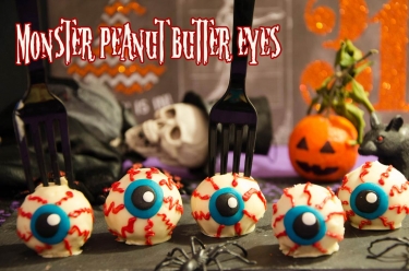 Halloween monster peanut butter eyes