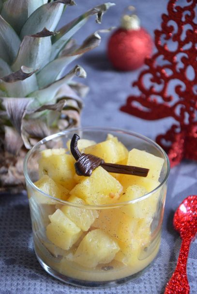 Compote d'ananas gingembre et vanille