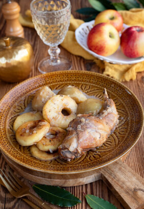Lapin au cidre et aux pommes