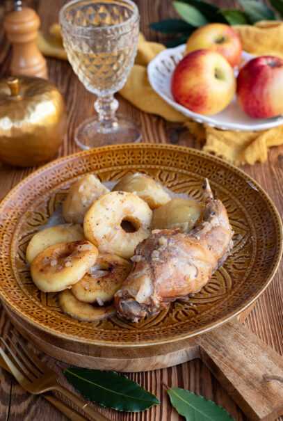 Lapin au cidre et aux pommes