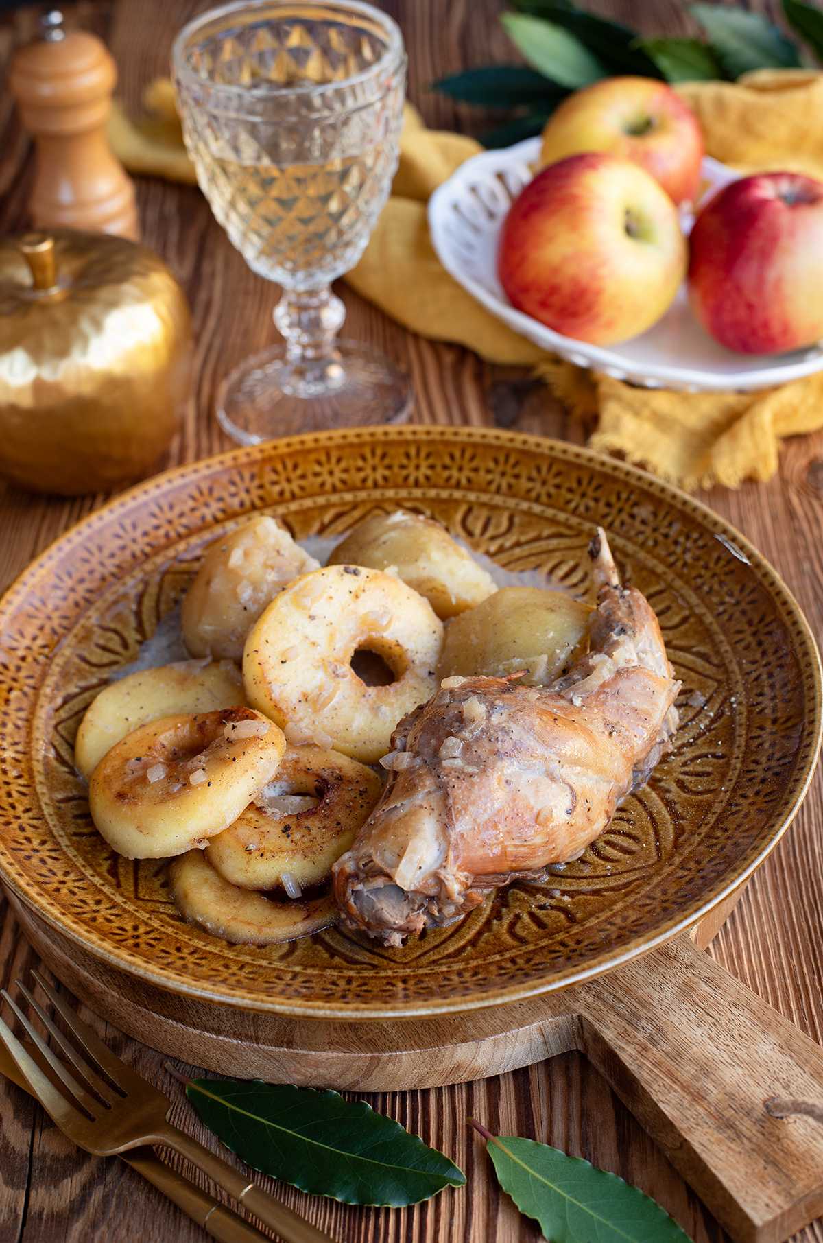 Lapin au cidre et aux pommes