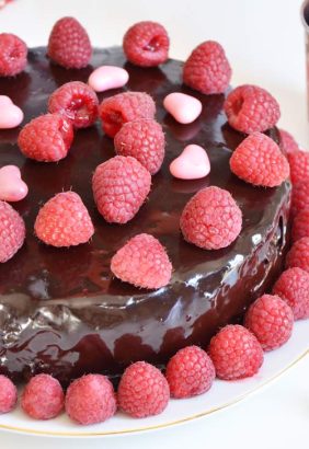 Gâteau chocolat framboises {Guy Krenzer}