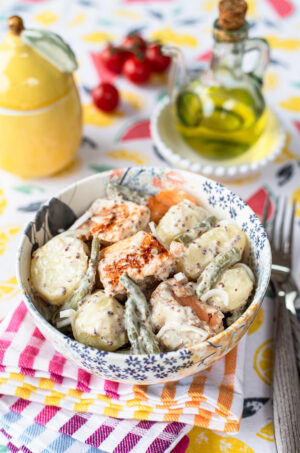 Salade pommes de terre et saumon