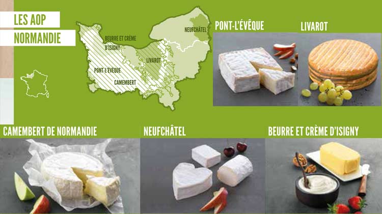 fromages Aop de Normandie
