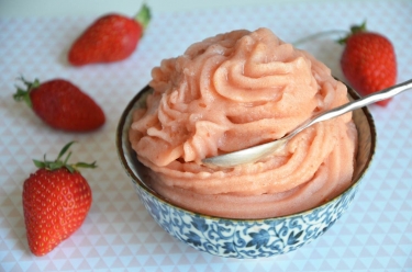 sorbet rhubarbe fraise