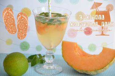 Cocktail Cointreau fizz melon menthe
