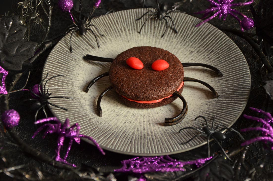 cookies araignées chocolat