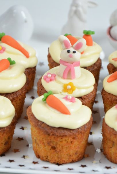carrot cupcakes de Pâques