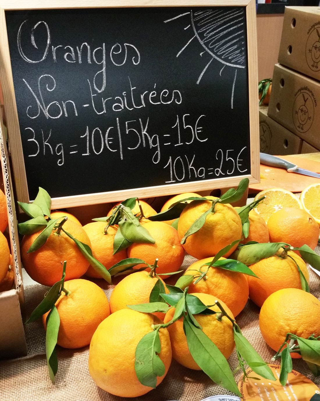oranges bio non traitées