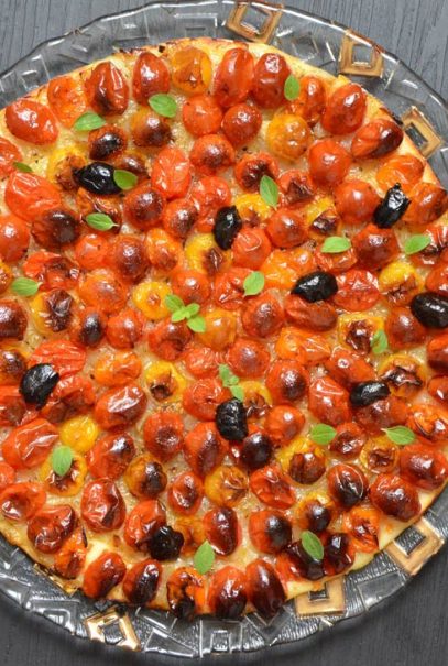 pizza aux tomates cerise