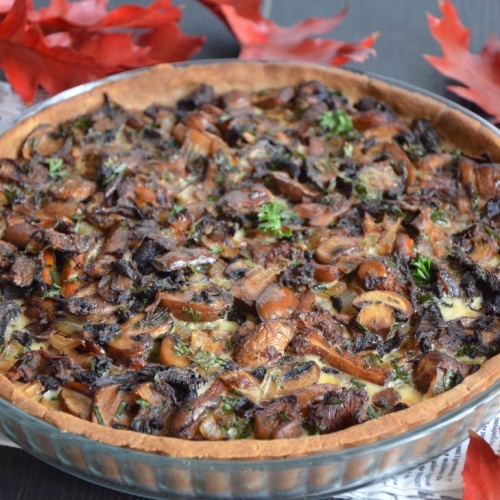 Tarte Aux Champignons A La Farine De Chataigne