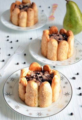 Mini charlottes poire chocolat ultra faciles à faire !