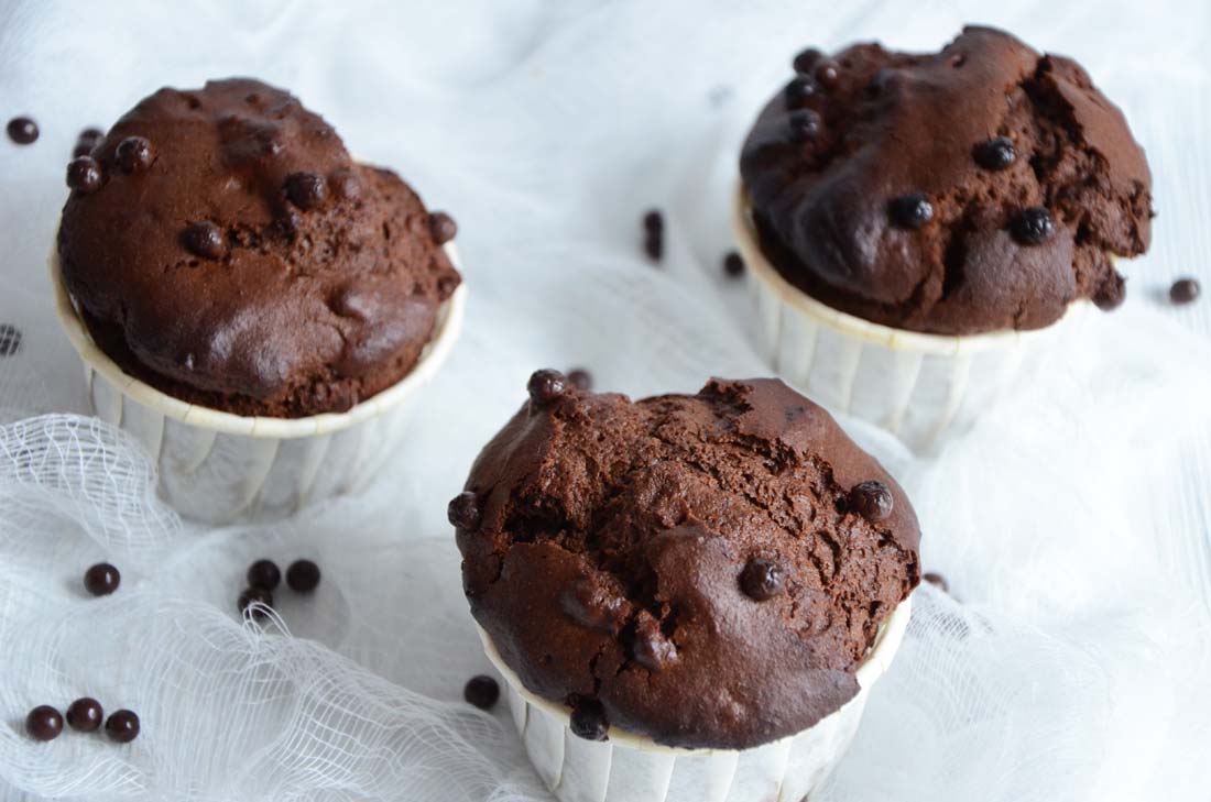 Muffins farine de châtaigne chocolat