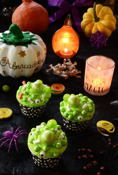 cupcakes de la sorcière Halloween fait maison