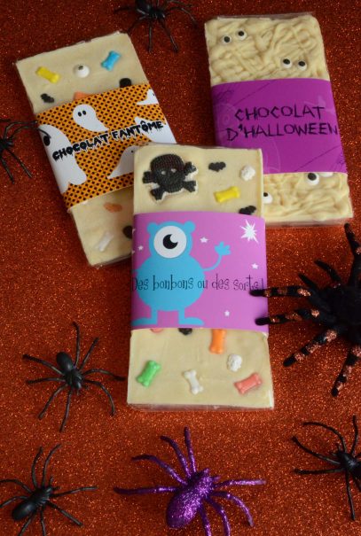 Tablettes de chocolat customisé pour Halloween