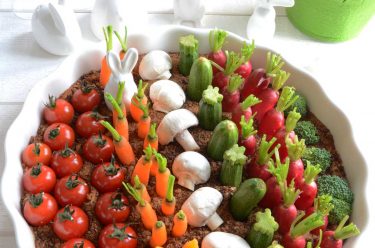 Le potager de Pâques, houmous et légumes à croquer