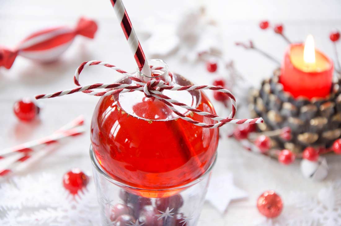 cocktail de Noël sans alcool aux cranberries