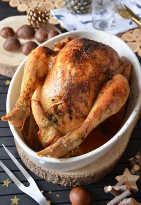 Poulet farci aux marrons