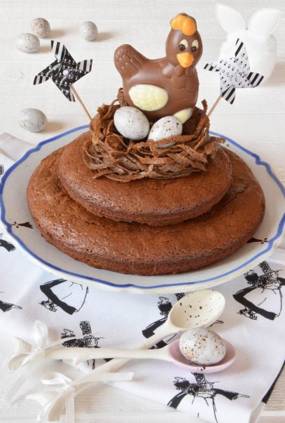 Gâteau de Pâques à la bretonne chocolat nids galettes sarrasin