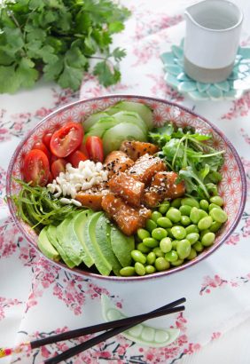 Poke bowl saumon mariné