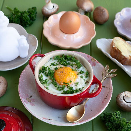 Recette d'Oeuf cocotte aux champignons